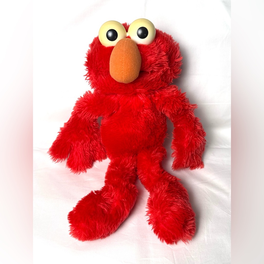 Vintage Sesame Street Elmo Puppet Plush Applause Jim Henson Productions 14”